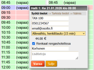 Vaihe 1: tietojen syöttö